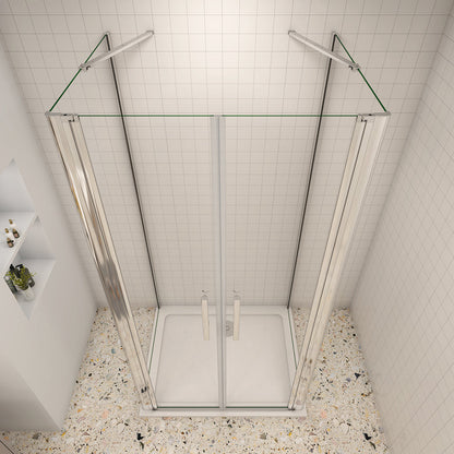 zweitürig U-Form Dusche 700x800xH.1950 mm Duschtasse badezimmer ideen