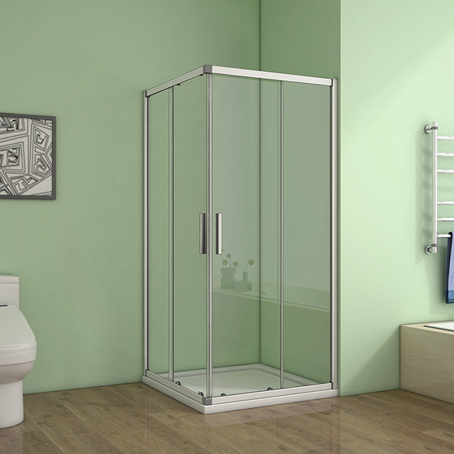 100x100 cm Duschkabine Duschwand Schiebetür Dusche Duschabtrennung Ohne Duschtas