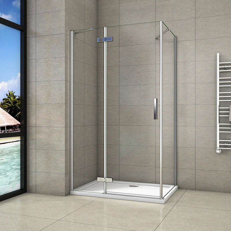 200cm duschkabine,8mm NANO glas,80-120cm drehbare duschtür,80-100cm duschwand