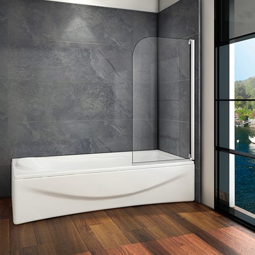 75x140cm Badewanne Duschwand Drehen trennwand duschabtrennung - zum Schließen ins Bild klicken