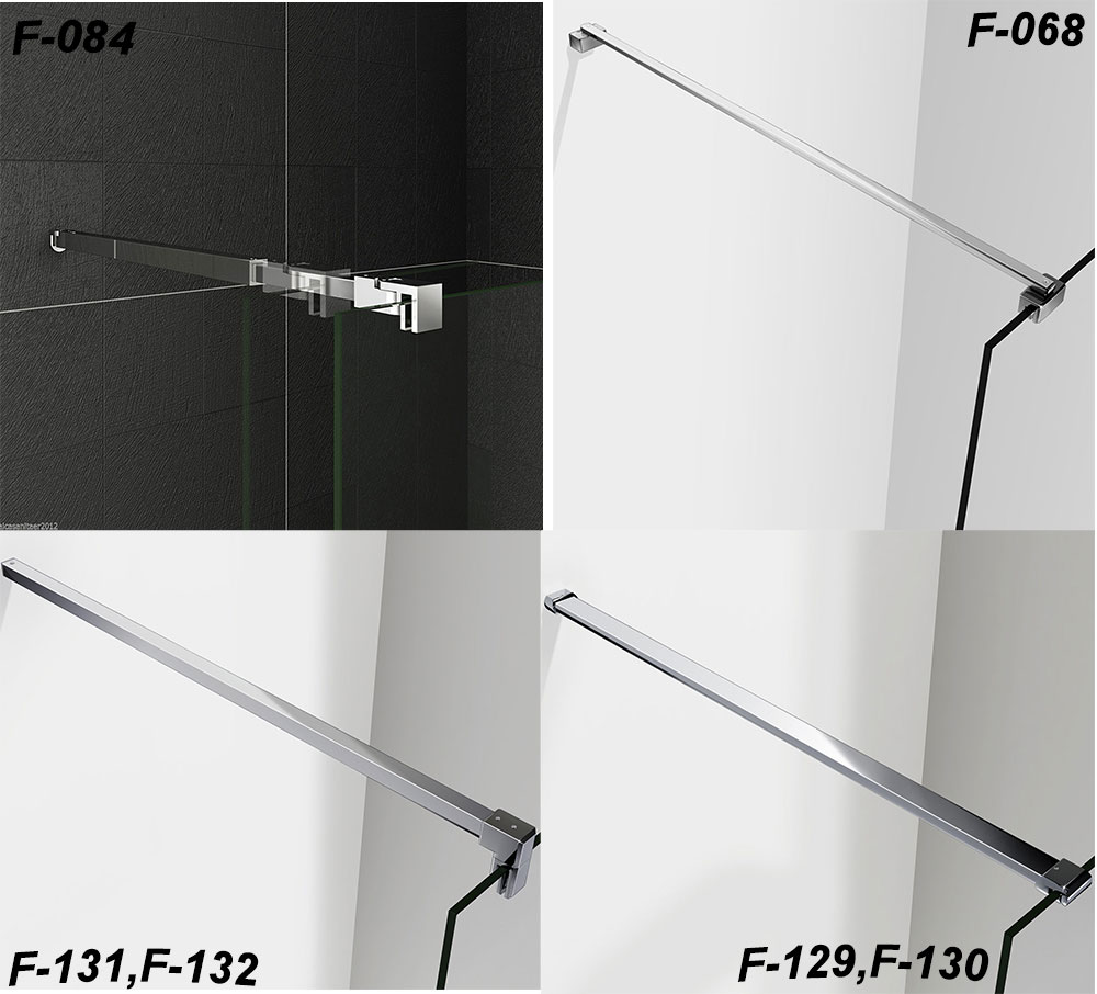 Duschwand Stabilisierungsstange 45 bis 140cm Verschiedene Größe für walk in Glaswand