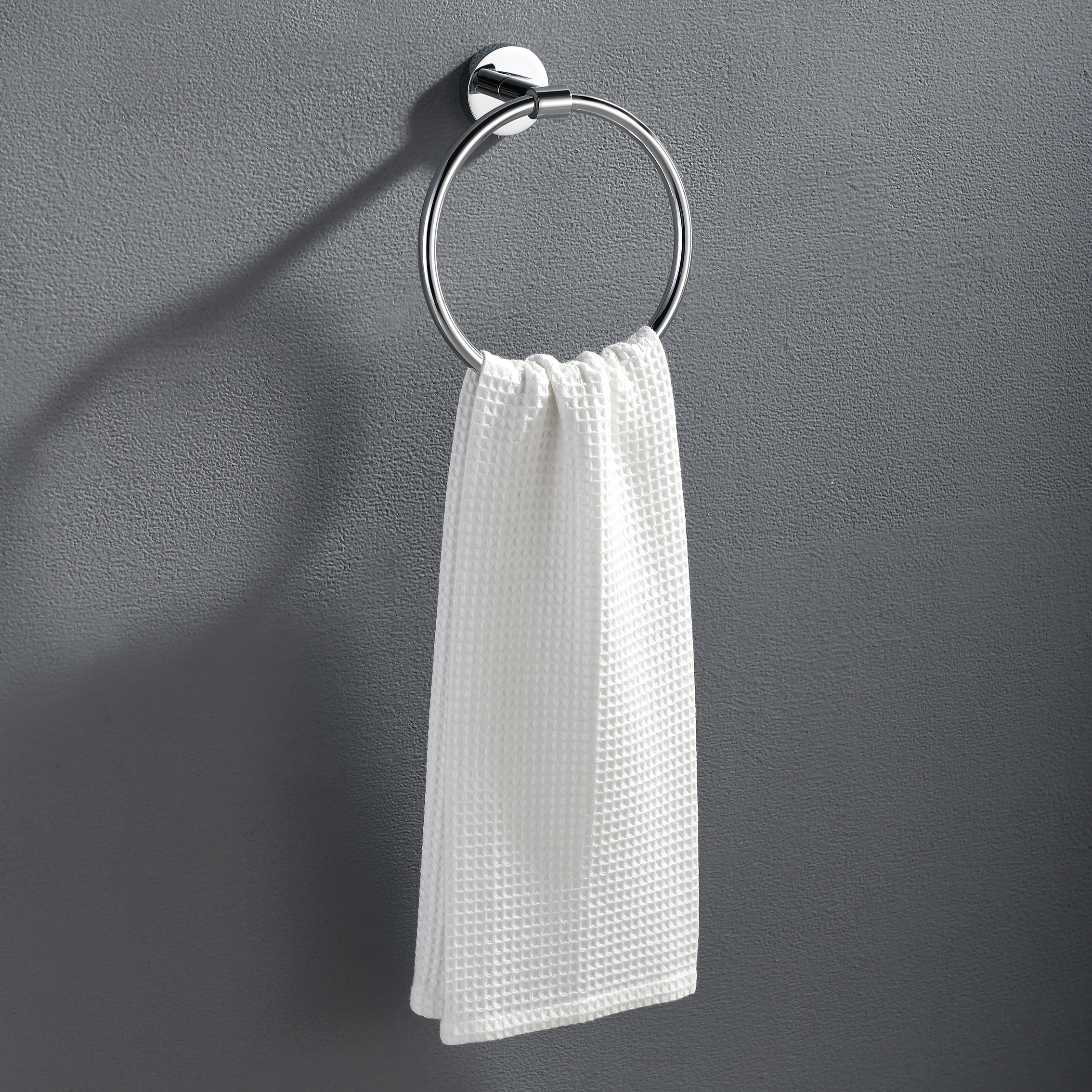 Duschablage Edelstahl Duschregal Einzelner Handtuchhalter mit Bohren Handtuchring - zum Schließen ins Bild klicken